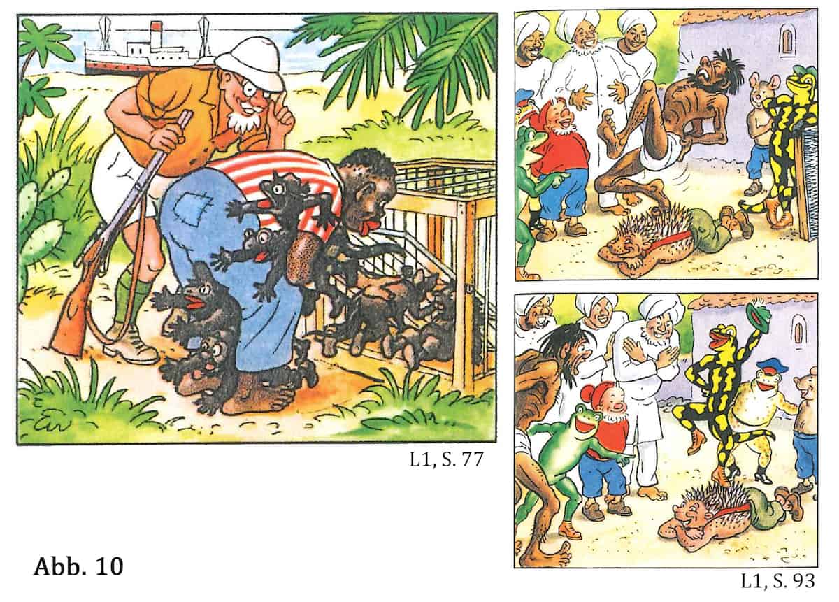 Abb. 10: Lurchi aus Sicht der Postcolonial Studies (L1, S. 77 u. S. 93) 