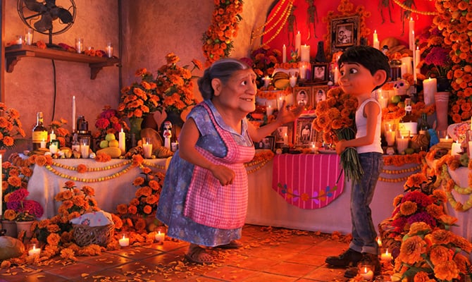 Abb. 1: Screenshot aus Coco – Lebendiger als das Leben! (2017). Verleih: Walt Disney Studios Motion Pictures.
